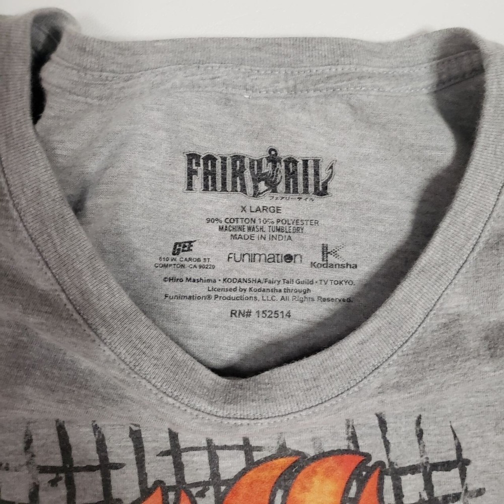 Fairy Tail Natsu Dragneel Lucy Heartfilia Chibi Anime Graphic T-Shirt Womens XL - Picture 3 of 5